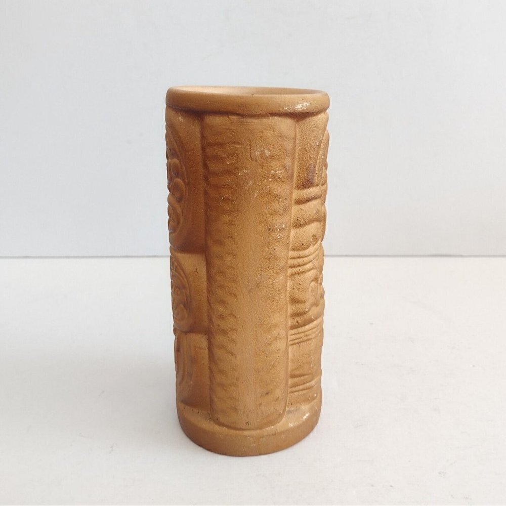 Vintage Ceramic Pottery Tiki Mug Cup Mendez Ruiz Aztec God Guatemala - Picture 2 of 11